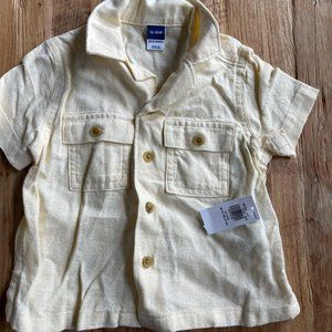 Baby GAP button up linen shirt 12-18 mos